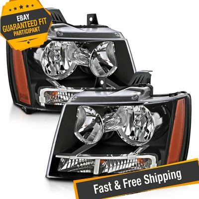 Anzo 111392 Black Euro Headlights for 2007-2014 Chevy Tahoe - Imagem 1 de 4