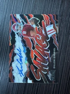 DILLON GABRIEL 2023 LEAF METAL SAVAGE RED AND BLACK PRIZM #S-DG1 01/10 BROWNS - Picture 1 of 2