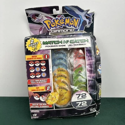 Pokemon Diamond Pearl Match n Catch Juego de Memoria con 72 Discos Jakks Pacific 2007 Foto 1 de 4