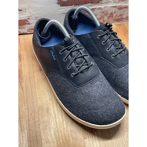 OluKai Men's Casual Lace-Up Sneakers Dark Gray Leather Comfort Size 9 - Picture 1 of 12