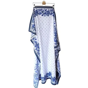 Mantel Williams Sonoma French Country algodón estampado 54" x 54" azul y blanco - Imagen 1 de 8