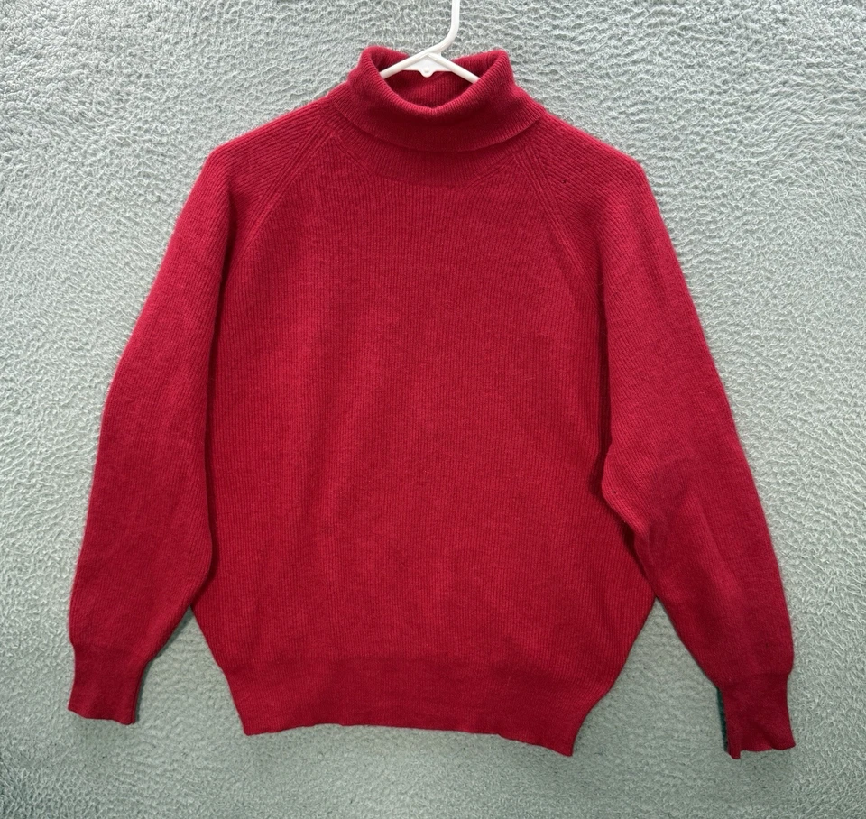 Suéter De Colección The Limited Para Mujer Medio Rojo Tejido Corderos Lana Conejo Mezcla de Pelo Foto 1 de 4