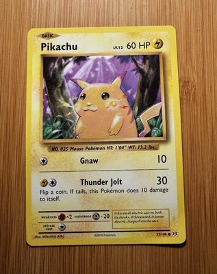 Pokemon Pikachu 35/108 Mint condition 2016 Evolutions Starter Card Rare - Image 1 of 2