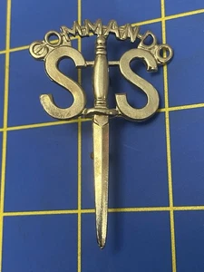 BRITISH MILITARY CAP BADGS, No. 2 Kommando Weißmetall, 2.WK - Bild 1 von 5