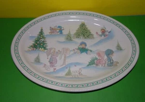 Enesco Serving Plate 1996 Precious Moments Christmas Platter Dinnerware - Imagen 1 de 2