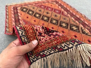 2.6 x 3.5 Wool Art rug- Afghan Handmade Falling Style Mushwani rug- Tribal rug - Picture 1 of 13