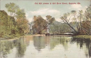 Augusta, MAINE - Old Mill Stream & Mill Bond Brook - 1908 - Picture 1 of 2