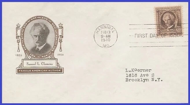 USA4 # 863 ADDR IOOR FDC   Samuel L. Clemens - Image 1 of 1