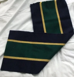 New - Alex Begg & Co Angora / LambsWool Stripe Wool College Scarf 70” X 12.5” - Picture 1 of 4
