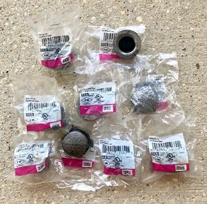 LOT of 9 ~ LDR Pipe Decor 1/2" Black Pipe Caps ~ FREE SHIPPING - Picture 1 of 4