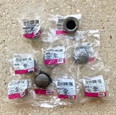LOT of 9 ~ LDR Pipe Decor 1/2" Black Pipe Caps ~ FREE SHIPPING - Image 1 of 4