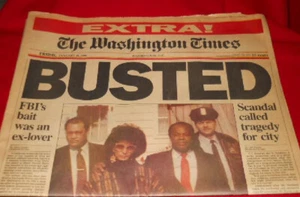 ¡REBASTADO! ALCALDE DE WASHINGTON DC BARRY ARRESTADO EN FBI STING+ carta firmada ABOGADO - Imagen 1 de 3