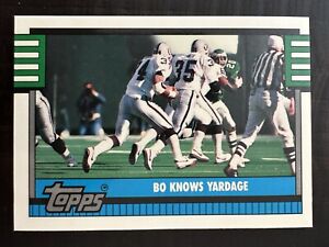 1990 Topps Tiffany football #522 Bo Knows Yardage Los Angeles Raiders Team Ldrs