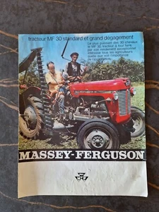 MASSEY-FERGUSON TRACTEUR MF 30 FEUILLET PUBLICITAIRE PROSPEKT 1963 - Bild 1 von 3