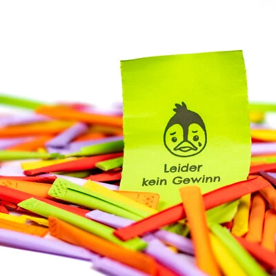 IVENTBOX 100 Regenbogenlose Nieten Tombola Lose Tombolalose - Leider kein Gewinn