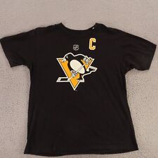 Sidney Crosby Shirt Mens Large Black Pittsburgh Penguins NHL Hockey Adidas