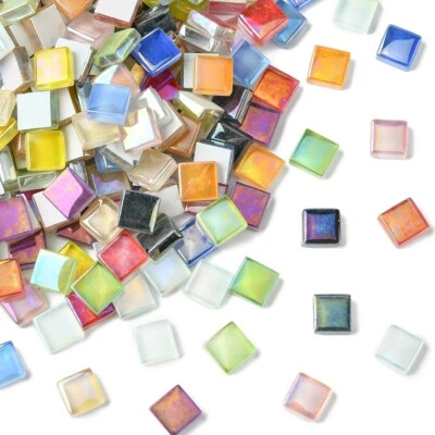 240pcs Glass Cabochons Rainbow Flatback Mosaic Tiles for Arts DIY Crafts Jewelry - Image 1 of 4