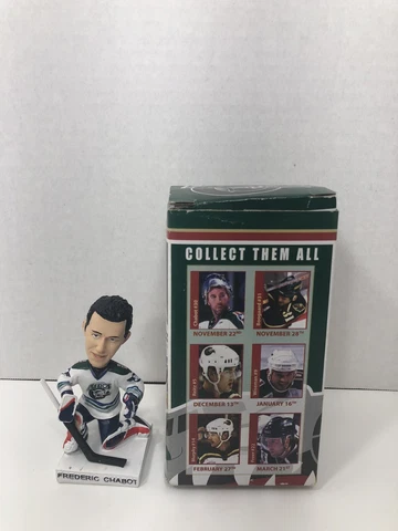 Houston Aeros Frederic Chabot Mini Bobblehead SGA 11-22-08 fits the skating Ring Cover
