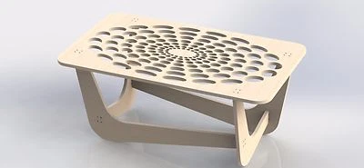 Center Table Project DXF File to Cut on CNC Router or Laser Aspire ArtCAM 064 - Image 1 of 4