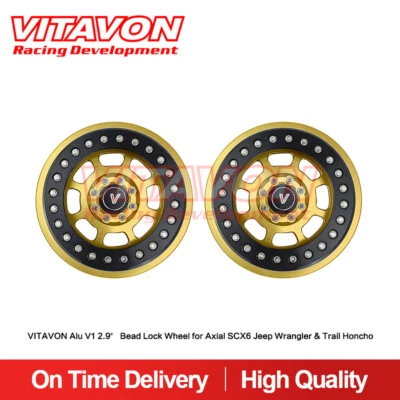 Vitavon Alu V1 2.9″ Bead Lock Wheel For Axial SCX6 Jeep Wrangler/Honcho  4color - Image 1 of 4