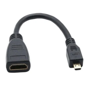 Micro HDMI-compatible Male to HDMI-compatible Female Adapters Connector Cable C5 - Picture 1 of 8
