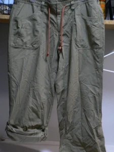 The North Face Horizon II Womens 12 Nylon Khaki Hiking Camping Roll Up Pants - Picture 1 of 14