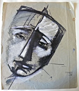 VITALIANO DE ANGELIS t.m. su carta anno 1958 Sculpture Artist XX Arte Moderna - Foto 1 di 5
