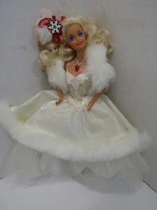 OLD VINTAGE 1966 ORIGINAL BARBIE DOLL TOY WHITE DRESS RED HAIR TIE - Picture 1 of 2