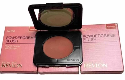 3 compacts  Revlon Powdercreme Blush With Sponge APPLEFROST 0.2 OZ please read - Image 1 of 2