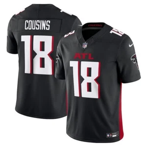 Atlanta Falcons Kirk Cousins #18 Nike Black 2025 F.U.S.E. NFL Limited Jersey - Picture 1 of 3