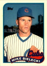 1989 Topps TIFFANY #668 Mike Bielecki CHICAGO CUBS