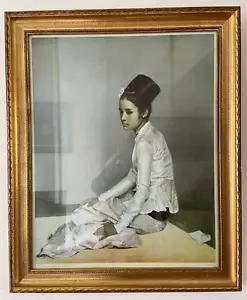 Vintage Print lynch style Burmese Princess Saw Ohm Nyum Framed Sir Gerald Kelly - Picture 1 of 5