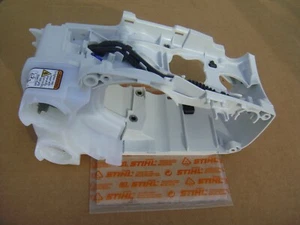 STIHL MS193T MS194T CHAINSAW FUEL OIL TANK ENGINE CRANKCASE HOUSING W/ FUEL LINE - Picture 1 of 5