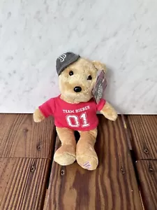 SELTEN NEU MIT ETIKETT 8 Zoll Justin Bieber Team Sammlerstück Stofftier Plüschbär Mütze 2010 Beanie - Bild 1 von 5