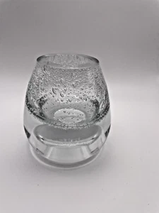 Hand Blown Glass Bubble Heavy Candle Holder - Picture 1 of 4