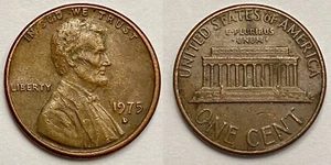 1975D Lincoln Memorial One Cent im Umlauf befindliche Fehlermünze - Bild 1 von 12