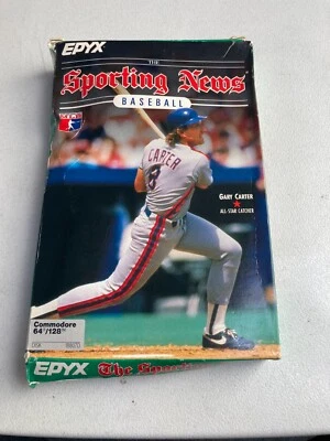 Sporting News Baseball Commodore 64 Epyx Complete Vintage 1988 Untested AS IS - Image 1 of 4