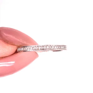 0.08ct Round Cut Diamond Ring in 14k White Gold - Picture 1 of 3