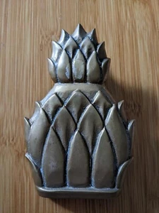 Vintage 1980's Large Brass Pineapple Heavy Door Knocker 6 x 4 With Screws - Picture 1 of 5
