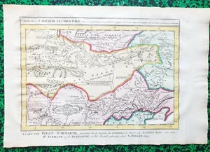 XVIII ème - Tartarie Occidentale - Rare & Belle Carte par Bellin 39x27 cm 1749 - Picture 1 of 2