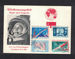 DDR, USSR, 1961 , Space on cover, Y.Gagarin, Rare variety.