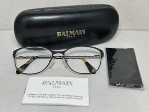 Balmain BL1070 02 Eyeglasses Frames Gray Silver Brown Tortoise With OriginalCase - Picture 1 of 9