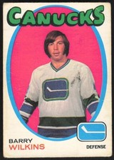 1971-72 Various Conditions Barry Wilkins RC Vancouver Canucks #230