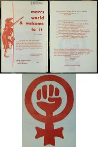 FEMINISM Man's World Welcome To It KAE HALONEN 1970 Radical movement RESIST wow! - Imagen 1 de 5