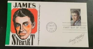 2007 James Stewart Actor Goldberg Hand Painted First Day Cover - Picture 1 of 2