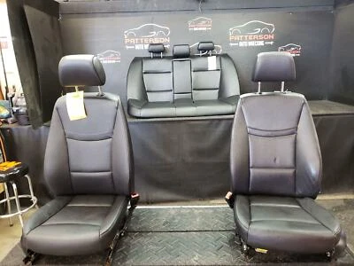 10 BMW 328 Xi JUEGO DE ASIENTOS DELANTEROS ELÉCTRICOS Y TRASEROS CUERO HOT ROD NEGRO CÓDIGO DE AJUSTE SW Foto 1 de 4