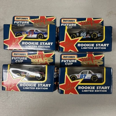 Lote 4 Matchbox Future Cup Super Stars Rookie Start Burton Nemechek Wallace Allen Foto 1 de 4