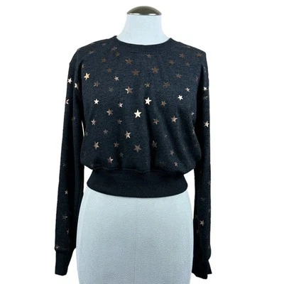 Sudadera Pullover Para Mujer Spiritual Gangster Gris Estrellas Metálicas Talla XS Foto 1 de 4