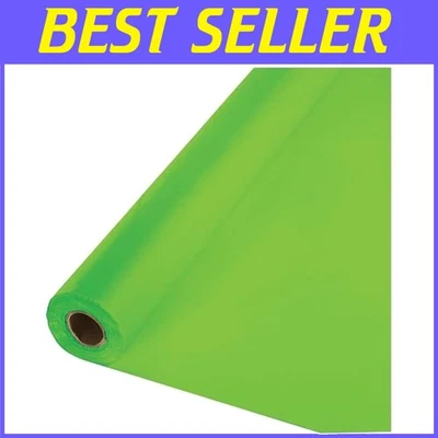 Fresh Lime Plastic Tablecloth Roll, 40x100 Feet - Image 1 of 2