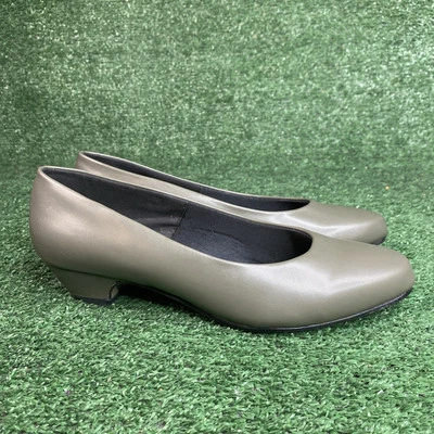 Zapatos cómodos Hush Puppies estilo suave para mujer cuero gris talla 9 ancho - NUEVO Foto 1 de 4